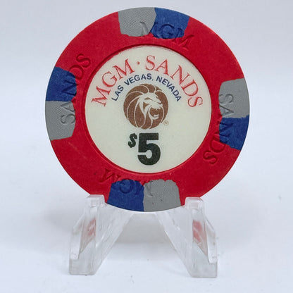 MGM Sands Las Vegas NV 1988 $5 Chip N2129