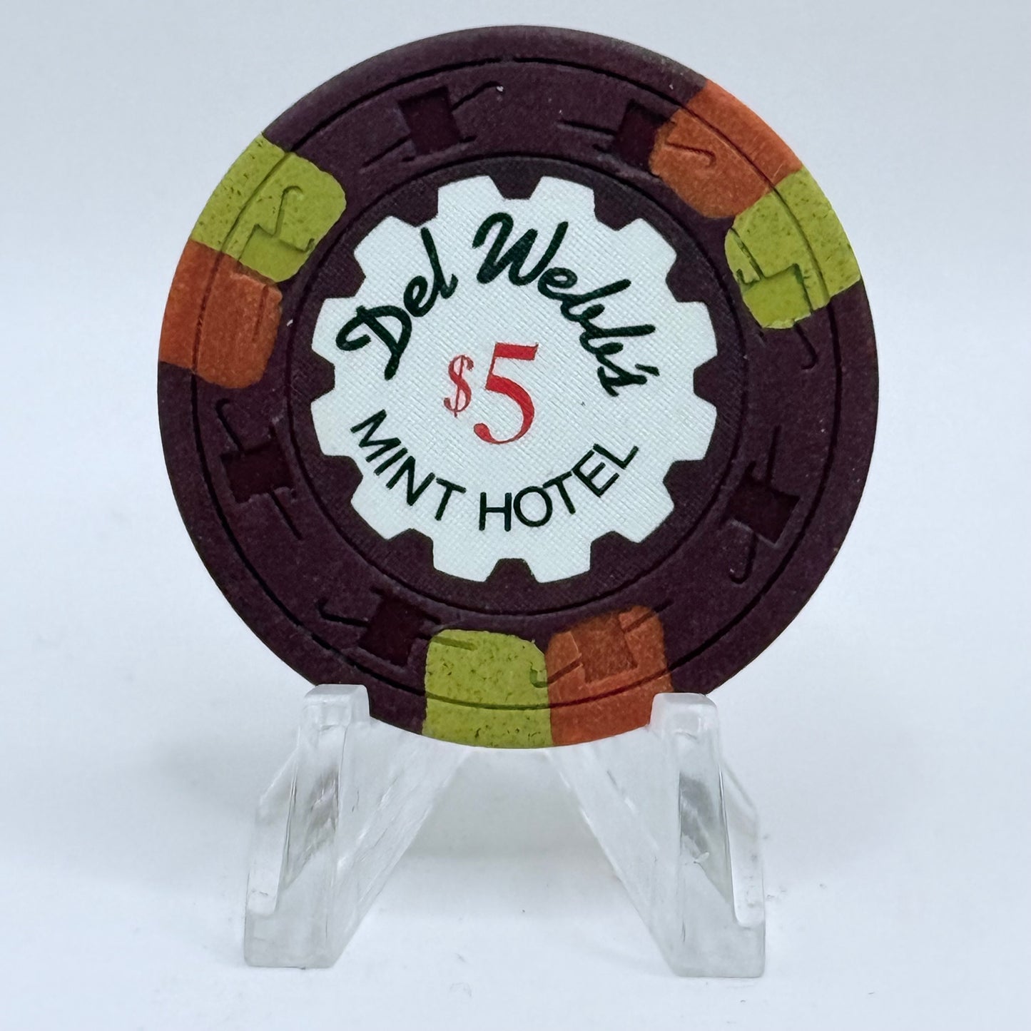Mint Hotel"Del Webbs" Casino Las Vegas Nevada 1960's $5 Casino Chip N1930