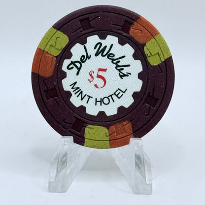 Mint Hotel"Del Webbs" Casino Las Vegas Nevada 1960's $5 Casino Chip N1930