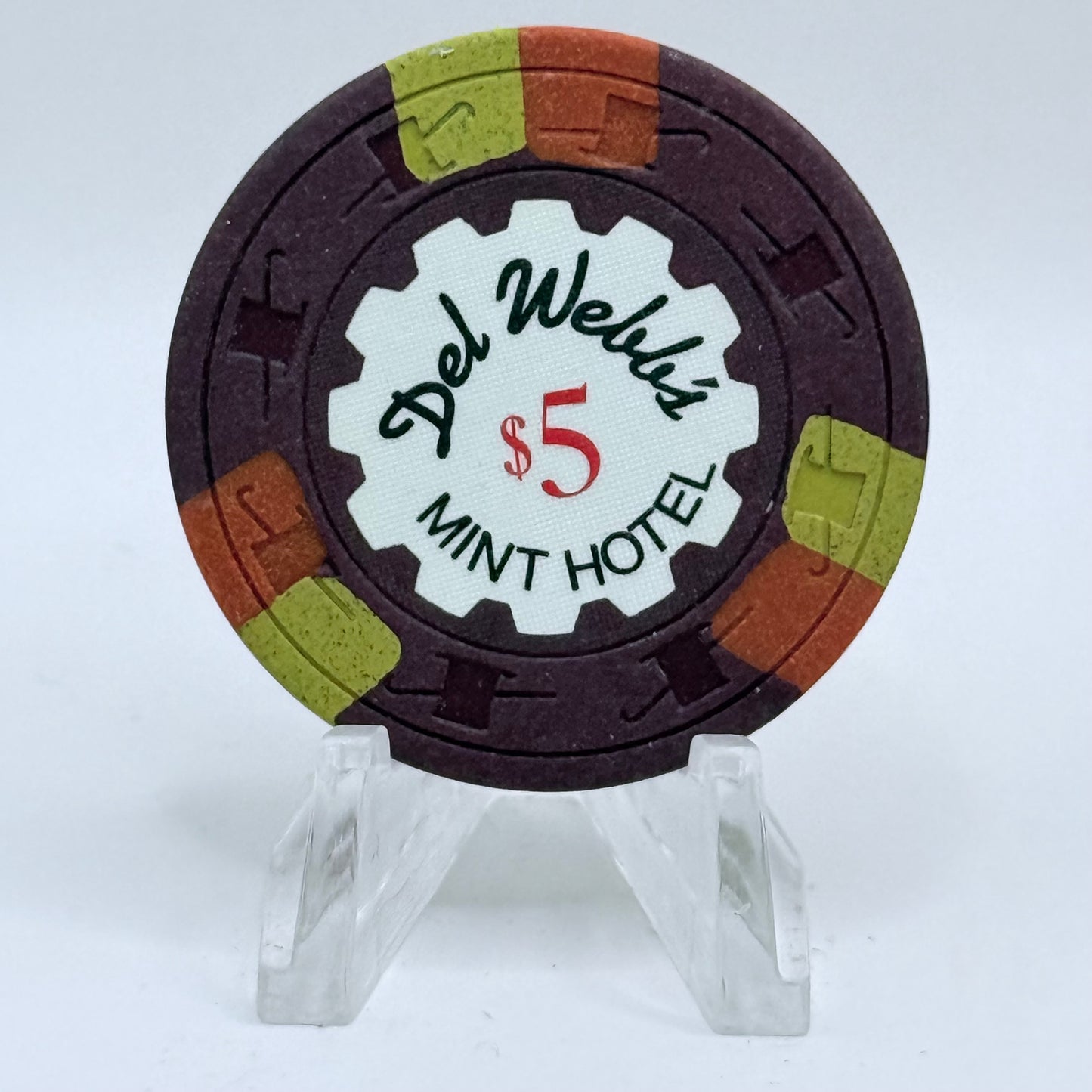 Mint Hotel"Del Webbs" Casino Las Vegas Nevada 1960's $5 Casino Chip N1930
