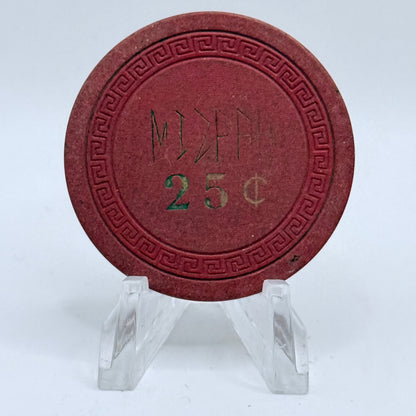 Mizpah Hotel Tonopah Nevada 1956 $0.25 Casino Chip N7374