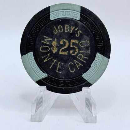 Joby’s Monte Carlo Crystal Bay Nevada 1960 $25 Casino Chip E8777