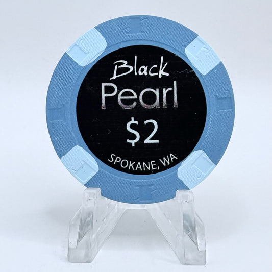 Black Pearl Card Room Spokane Valley Washington $2 Casino Chip