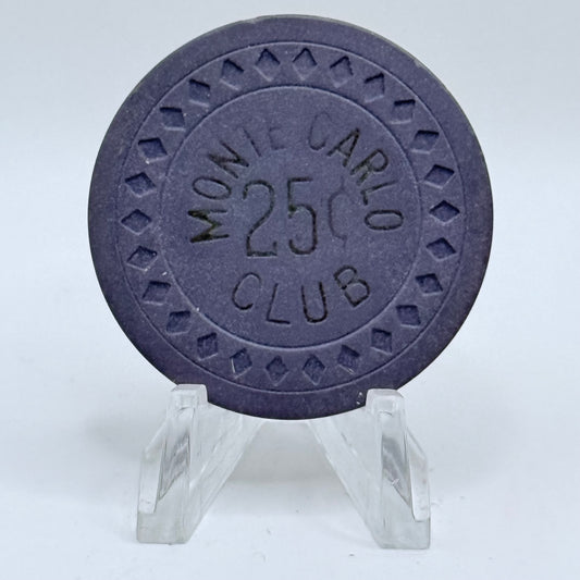 Monte Carlo Club Las Vegas Nevada $.25 Casino Chip 1946 N1938