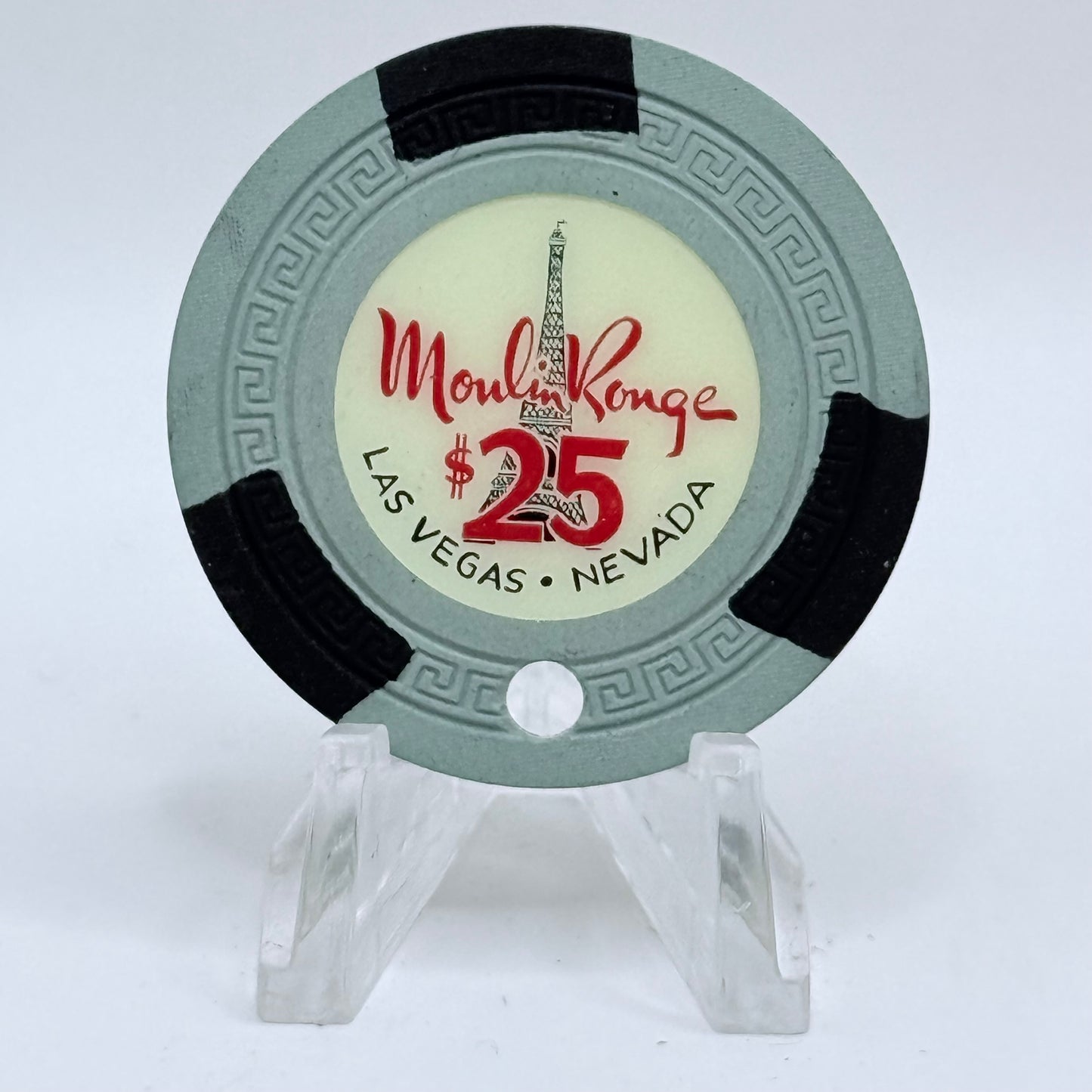 Moulin Rouge Las Vegas Nevada 1955 Drilled $25 Casino Chip N1941.C