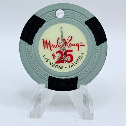 Moulin Rouge Las Vegas Nevada 1955 Drilled $25 Casino Chip N1941.C