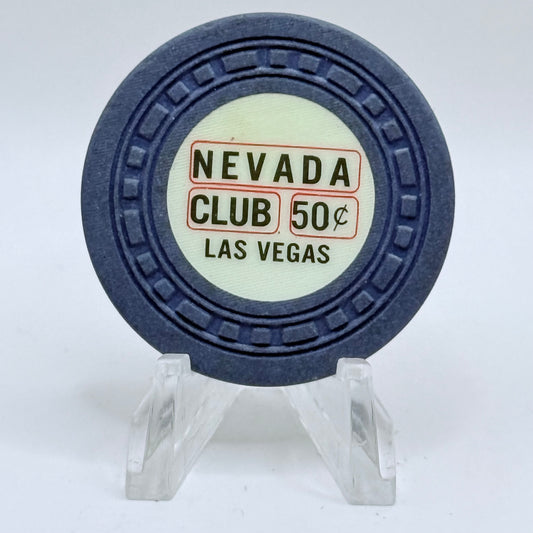 Nevada Club Casino Las Vegas Nevada 1950's $.50 Casino Chip N7630