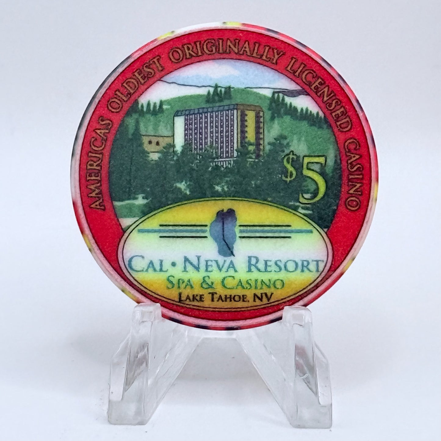 Cal-Neva Lodge Lake Tahoe Nevada 2001 LE $5 Casino Chip V8159