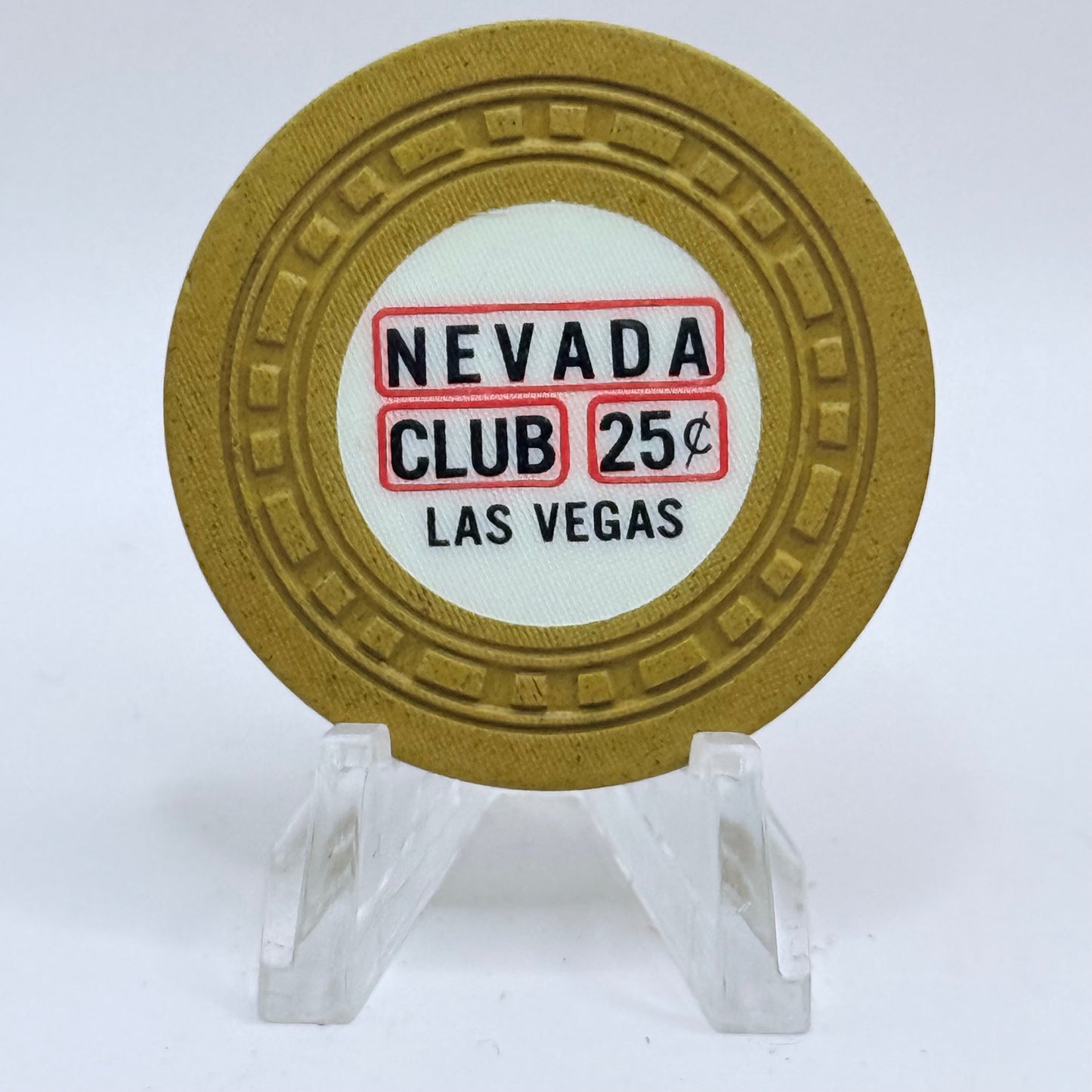 Nevada Club Casino Las Vegas Nevada 1962 $.25 Casino Chip N6890