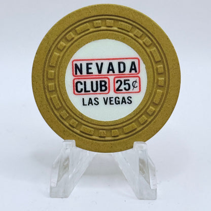 Nevada Club Casino Las Vegas Nevada 1962 $.25 Casino Chip N6890
