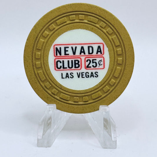 Nevada Club Casino Las Vegas Nevada 1962 $.25 Casino Chip N6890