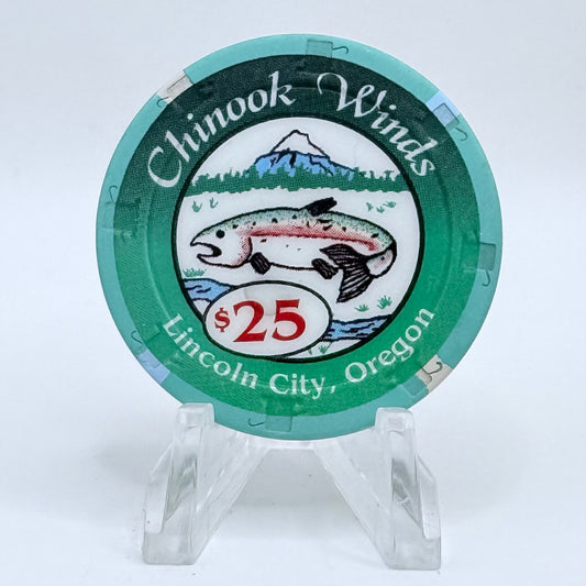 Chinook Winds Lincoln City Oregon $25 Casino Chip