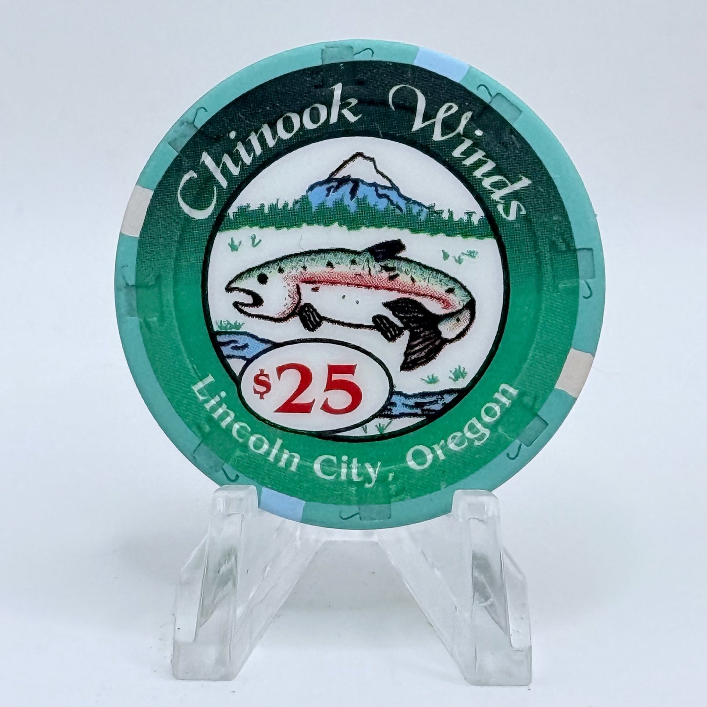 Chinook Winds Lincoln City Oregon $25 Casino Chip