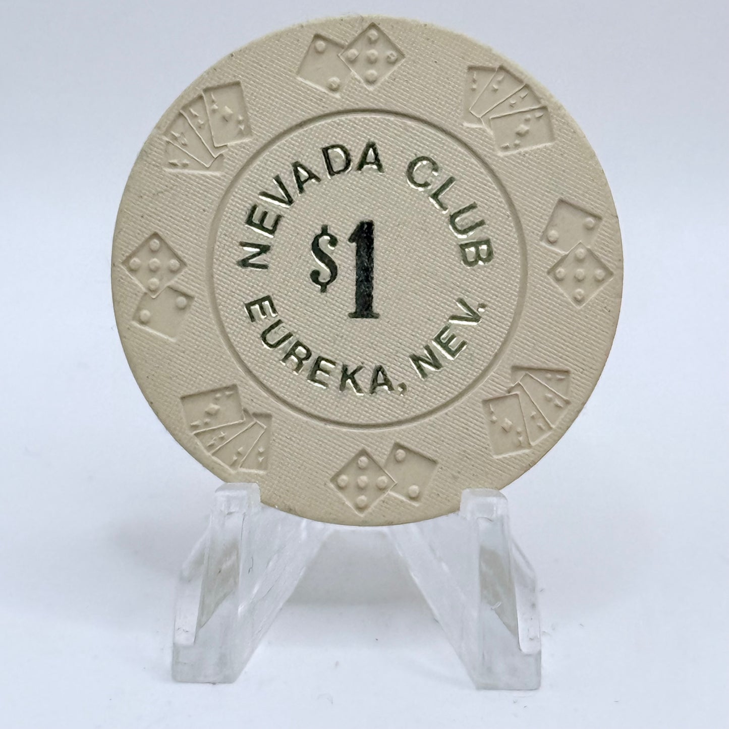 Nevada Club Eureka Nevada 1969 $1 Casino Chip N0970