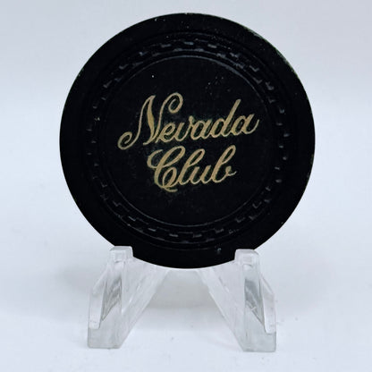 Nevada Club Stateline Nevada 1940's BLACK Roulette Casino Chip N7899