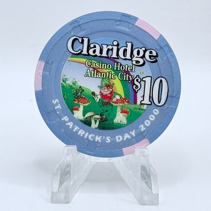 Claridge Atlantic City New Jersey 2000 'St. Patrick's Day' LE $10 Casino Chip