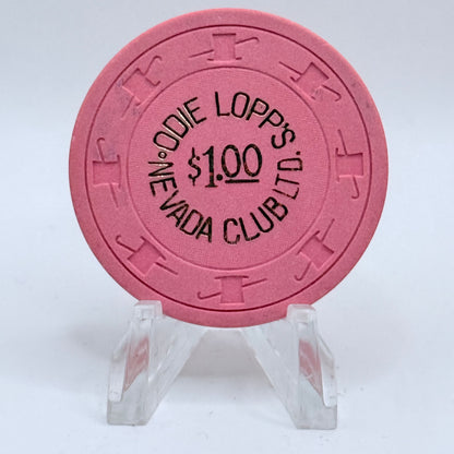 Nevada Club 'Odie Lopp' Casino Laughlin Nevada 1975 $1 Casino Chip N2846