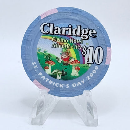 Claridge Atlantic City New Jersey 2000 'St. Patrick's Day' LE $10 Casino Chip