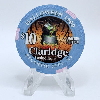 Claridge Atlantic City New Jersey 1999 'Halloween' LE $10 Casino Chip