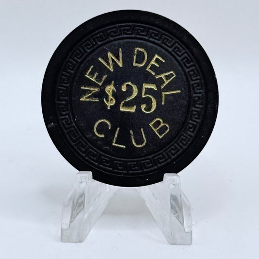 New Deal Club Casino Elko Nevada 1940's $25 Casino Chip V1188