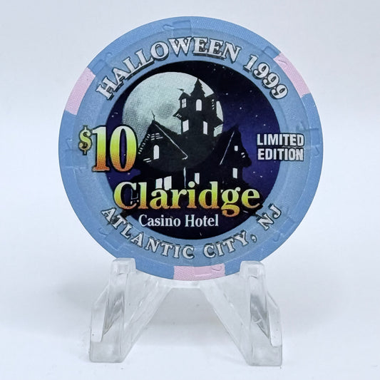 Claridge Atlantic City New Jersey 1999 'Halloween' LE $10 Casino Chip