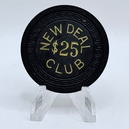 New Deal Club Casino Elko Nevada 1940's $25 Casino Chip V1188
