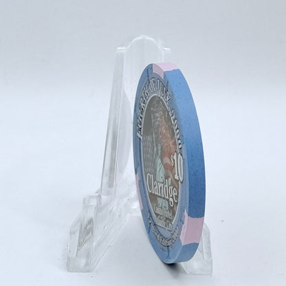 Claridge Atlantic City New Jersey 2000 'Independence Day' LE $10 Casino Chip