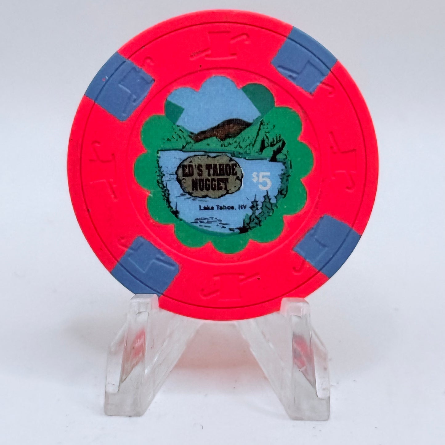Nugget "Ed's Tahoe" Lake Tahoe Nevada 1991 $5 Chip N6201.S