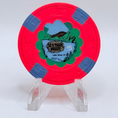 Nugget "Ed's Tahoe" Lake Tahoe Nevada 1991 $5 Chip N6201.S