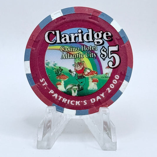 Claridge Atlantic City New Jersey 2000 'St. Patrick's Day' LE $5 Casino Chip
