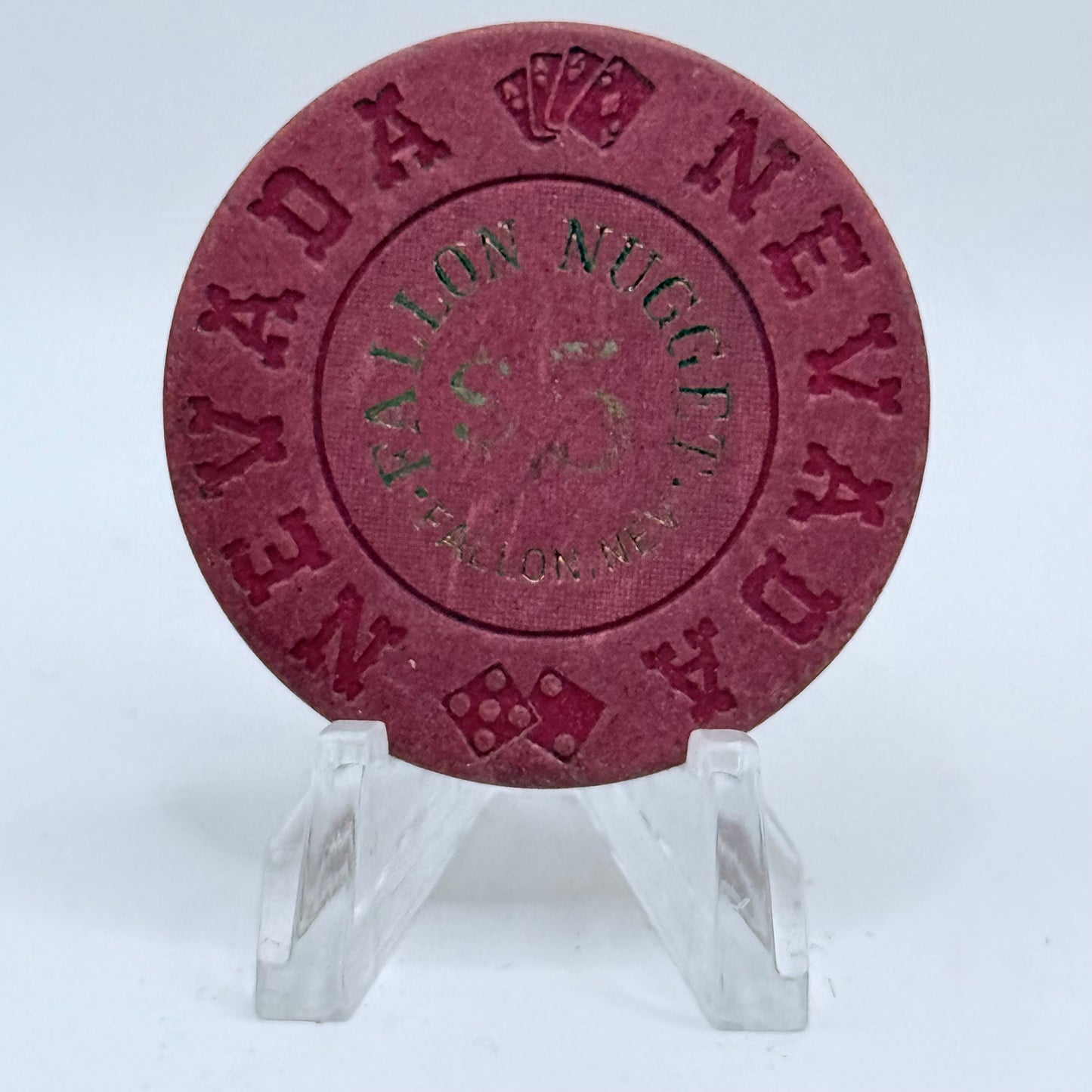 Fallon Nugget Fallon Nevada 1970 $5 Casino Chip N6046