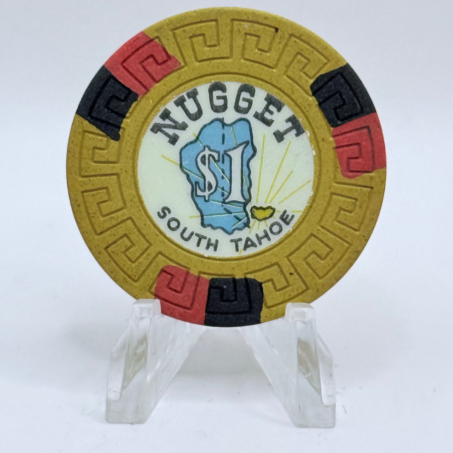 South Tahoe Nugget Stateline Nevada 1965 $1 Casino Chip N5394