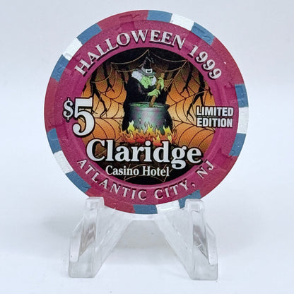 Claridge Atlantic City New Jersey 1999 'Halloween' LE $5 Casino Chip
