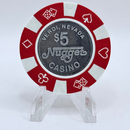 Verdi Nugget Casino Verdi Nevada 1985 $5 Casino Chip N0891
