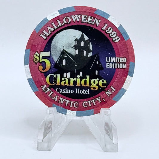Claridge Atlantic City New Jersey 1999 'Halloween' LE $5 Casino Chip