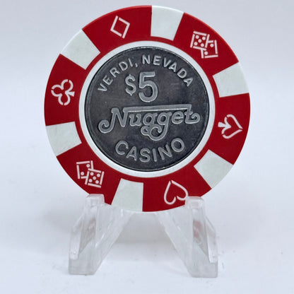 Verdi Nugget Casino Verdi Nevada 1985 $5 Casino Chip N0891