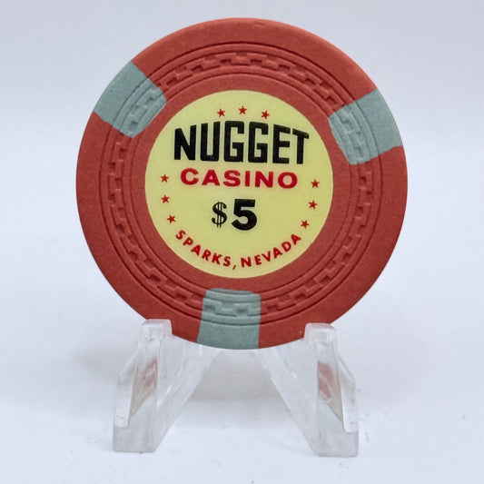 Sparks Nugget Sparks Nevada 1950s $5 Casino Chip N5396