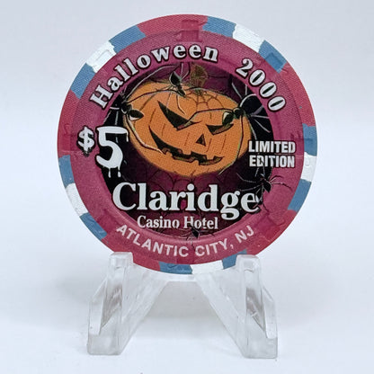 Claridge Atlantic City New Jersey 2000 'Halloween' LE $5 Casino Chip