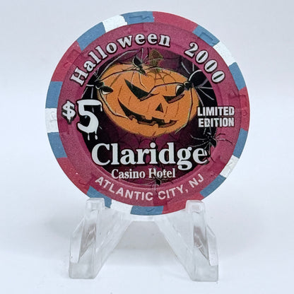 Claridge Atlantic City New Jersey 2000 'Halloween' LE $5 Casino Chip