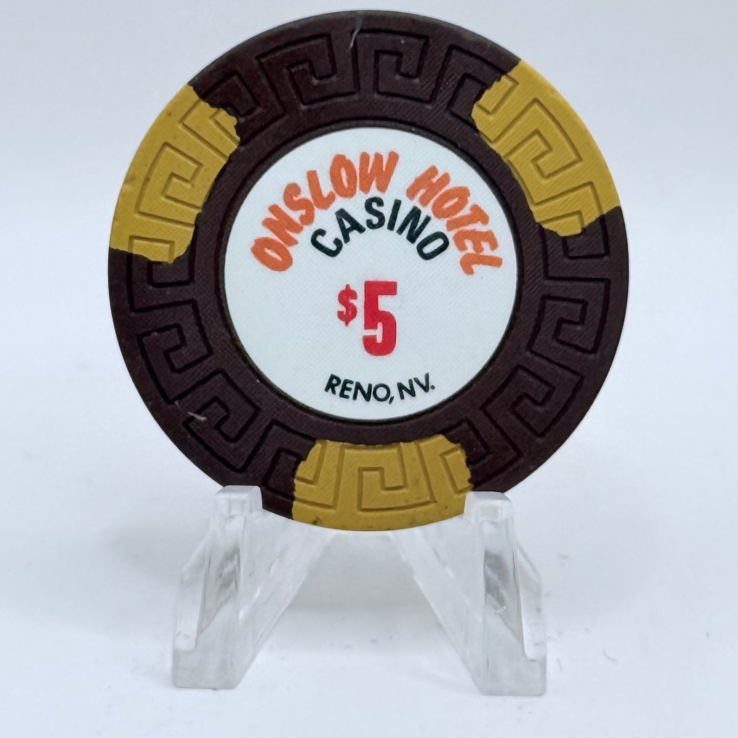 Onslow Hotel Casino Reno Nevada 1983 $5 Casino Chip N5412