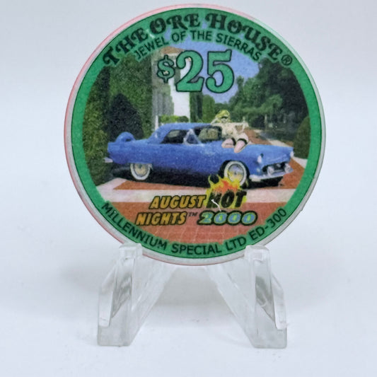 The Ore House Reno Nevada 'Hot August Nights' 1990 $25 Casino Chip E8711