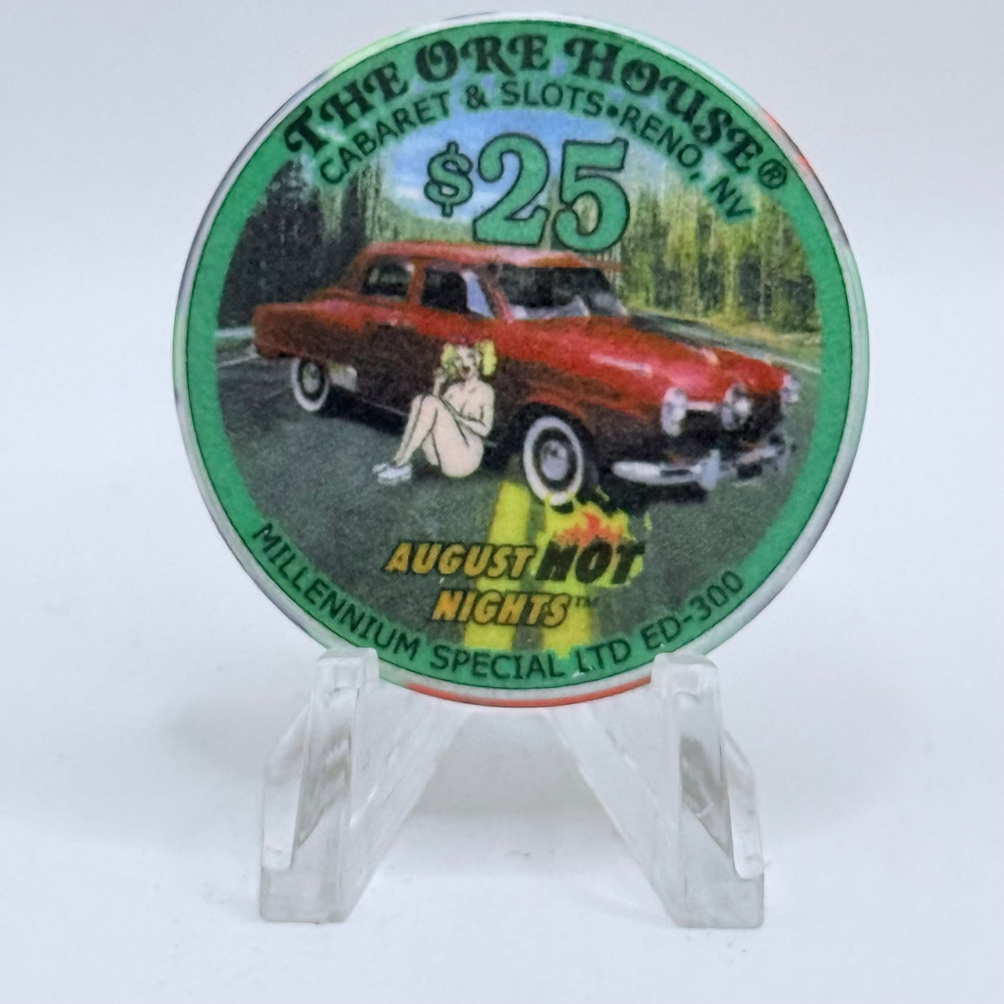 The Ore House Reno Nevada 'Hot August Nights' 1990 $25 Casino Chip E8711