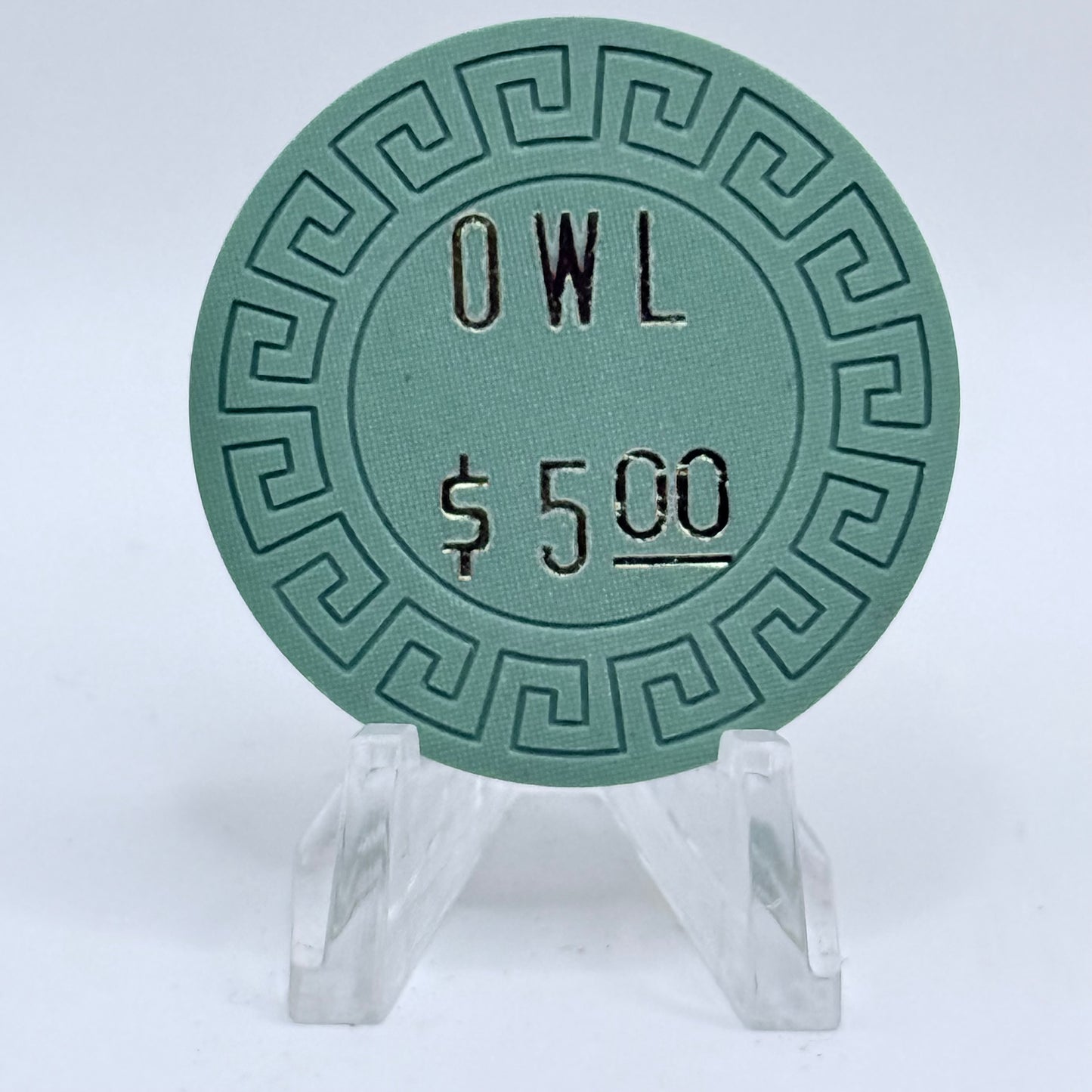Owl Club Battle Mountain Nevada 1970's $5 Casino Chip V1273