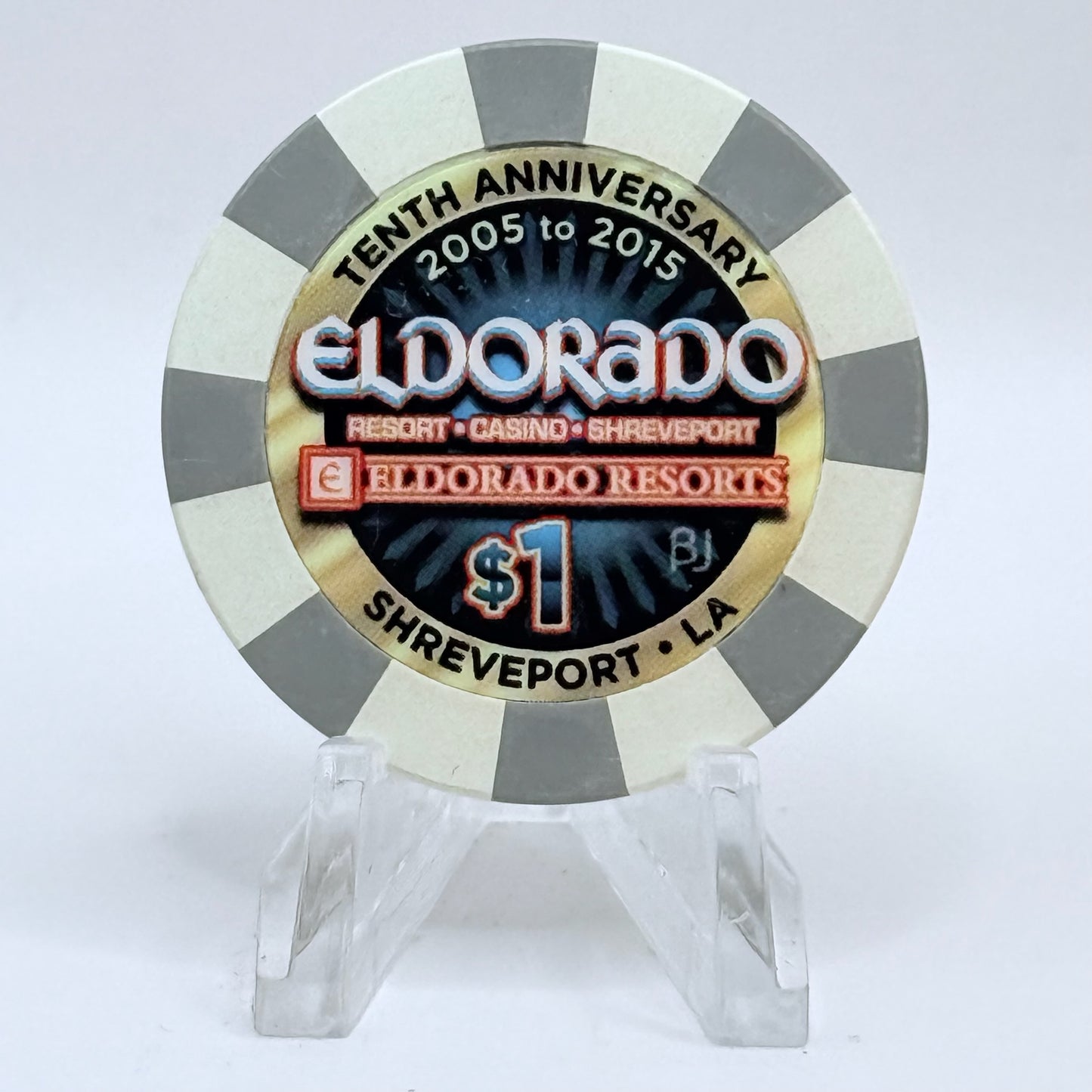 Eldorado Shreveport Louisiana 2015 'Tenth Anniversary' LE $1 Casino Chip