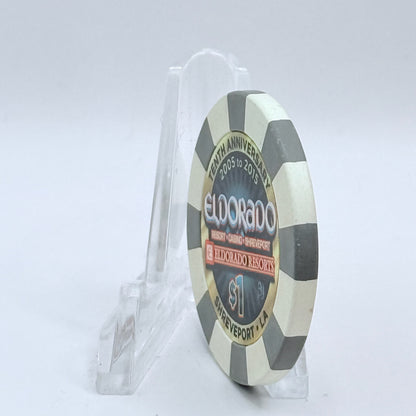 Eldorado Shreveport Louisiana 2015 'Tenth Anniversary' LE $1 Casino Chip