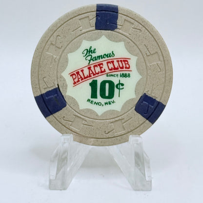Palace Club Reno Nevada 1960s $0.10 Casino Chip N7760