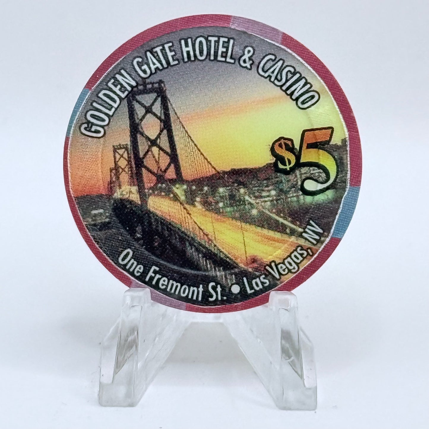 Golden Gate Las Vegas Nevada 2003 $5 Casino Chip E3407