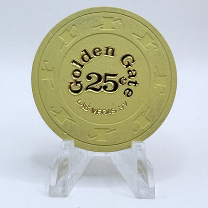 Golden Gate Las Vegas Nevada 1970s $0.25 Casino Chip N1711