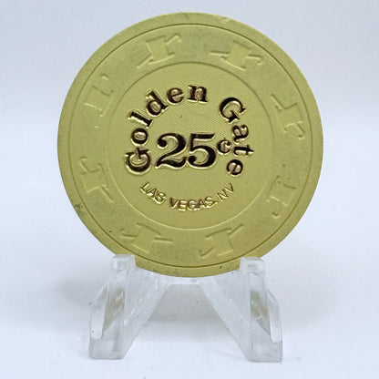 Golden Gate Las Vegas Nevada 1970s $0.25 Casino Chip N1711