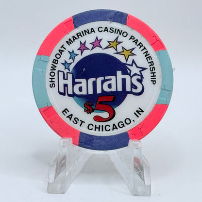 Harrah's Showboat Marina East Chicago Indiana $5 Casino Chip